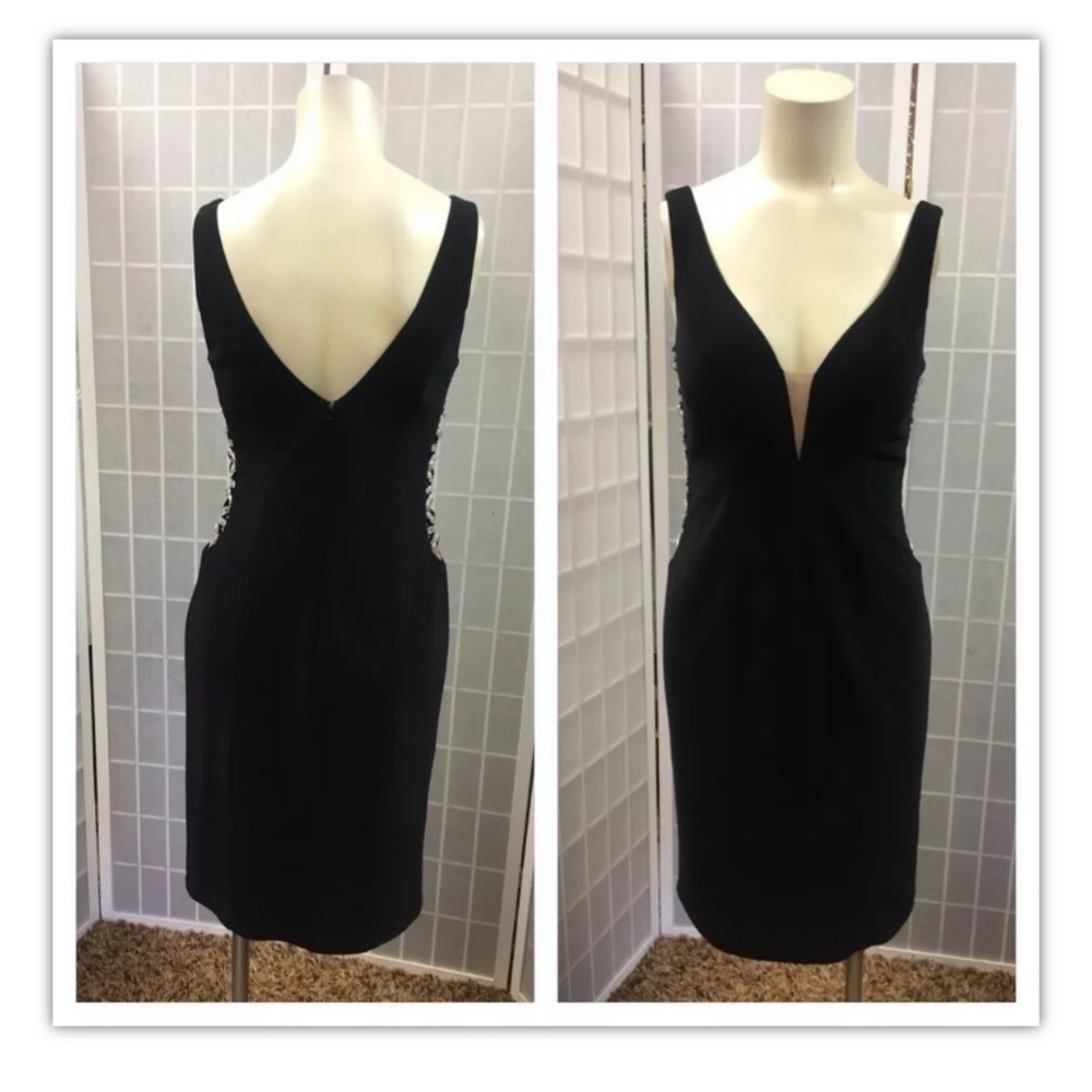 Xcape, dress, parties, black, decorated, size 6.: